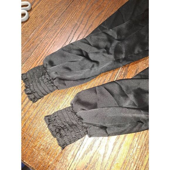 New Medium lalavon Riffraff Time to Shine Satin Joggers Elastic Waist Pants NWT - Picture 3 of 6